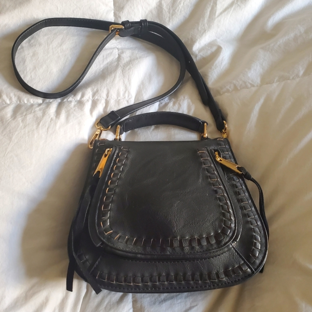 Vici Highland handbag, small, Urban Expressions black faux leather purse.